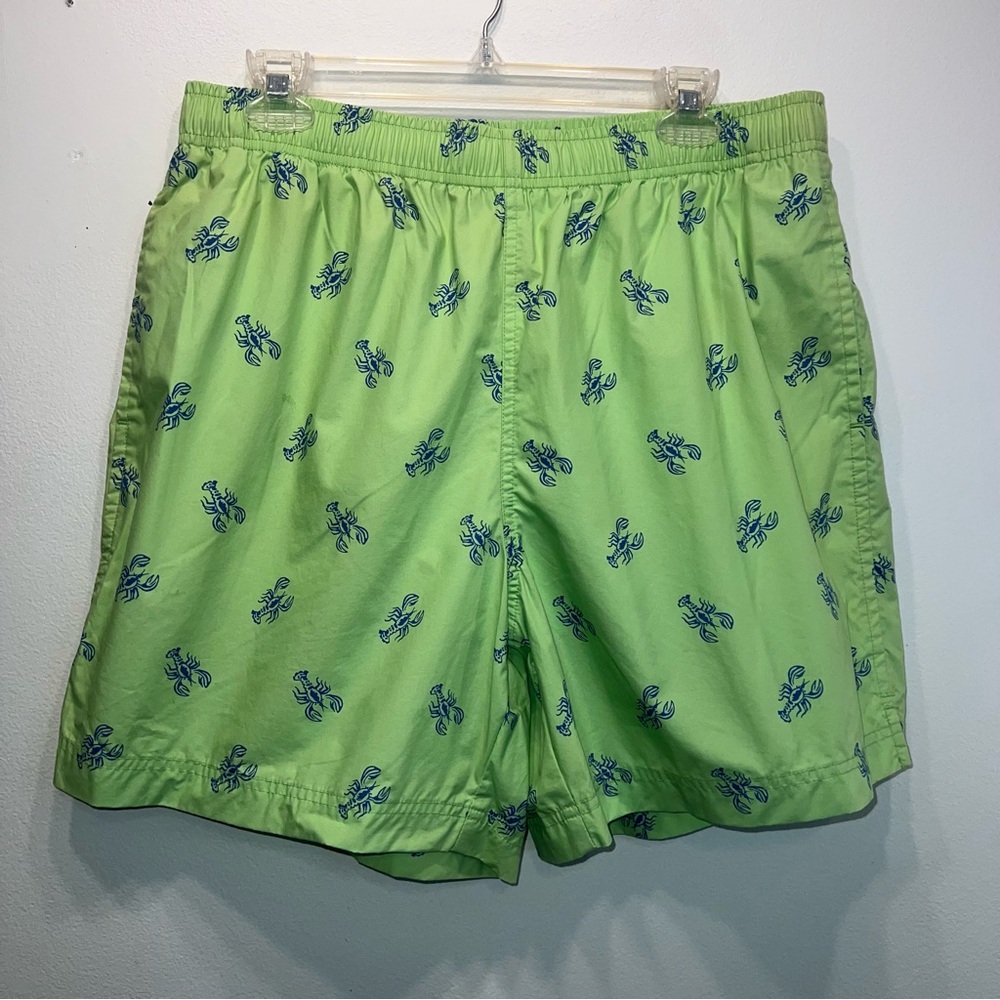 Polo Sport Ralph Lauren Lobster Print Mesh Lined Green Swim Trunks Shorts Size L